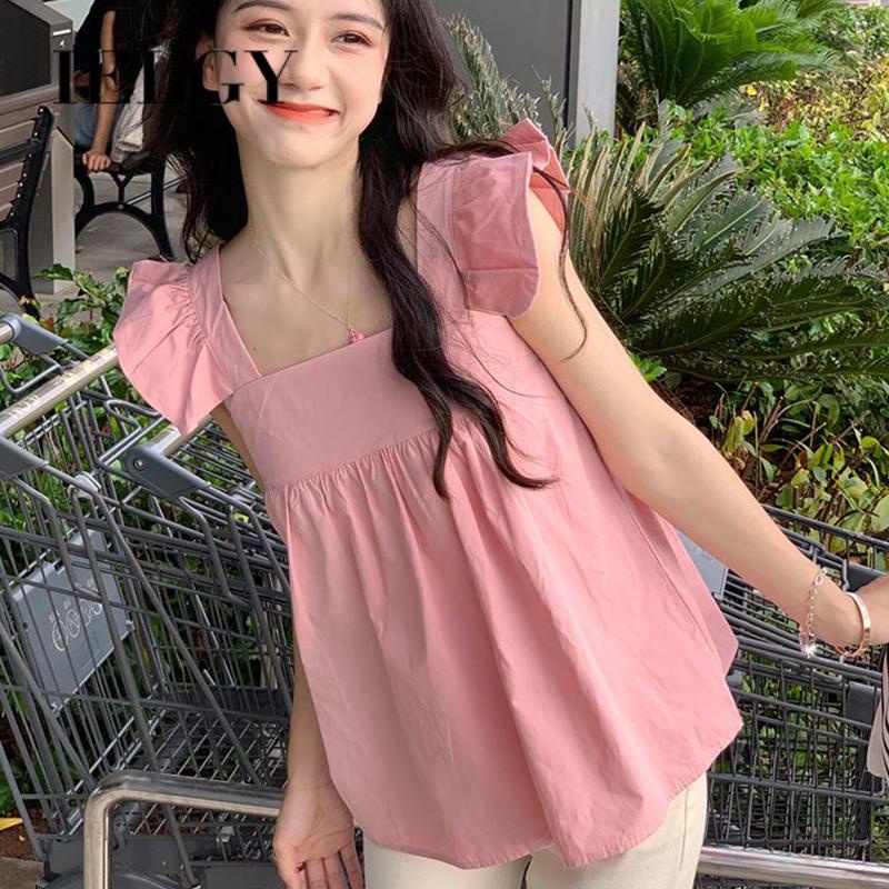 IELGY Áo Sơ Mi Tay Dài Phong Cách Pháp Ngọt Ngào Cao Cấp Thời Trang Cho Nữ