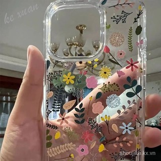 Ốp Điện Thoại Mềm Chống Sốc Họa Tiết Hoa Xinh Xắn Cho iPhone14Promax 13 xr xs 7 8plus 11 4Xb