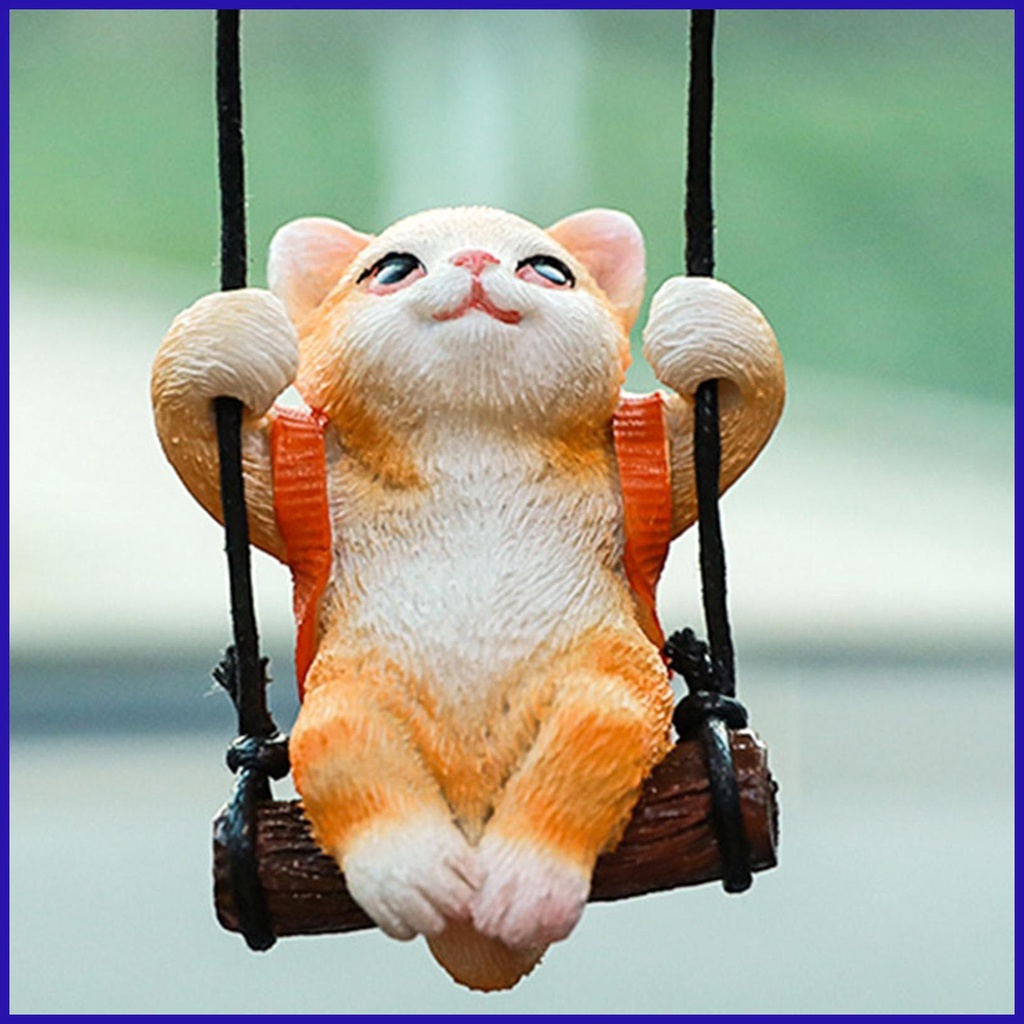 Phụ Kiện Trang Trí Gương Chiếu Hậu Xe Hơi Hình Chú Mèo Bay Dễ Thương