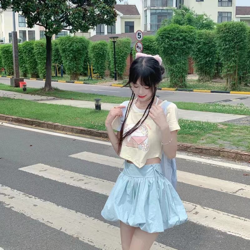 Áo Thun Tay Ngắn Phong Cách Thời Trang Mùa Hè Nhật Bản 2023