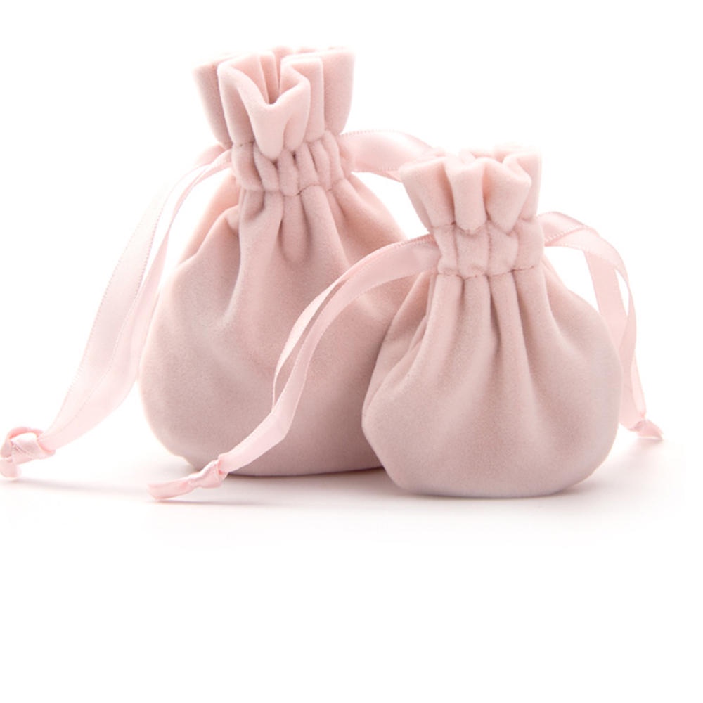 1 Túi Xách Lông Nhung Đính Dây Ruy Băng Mới