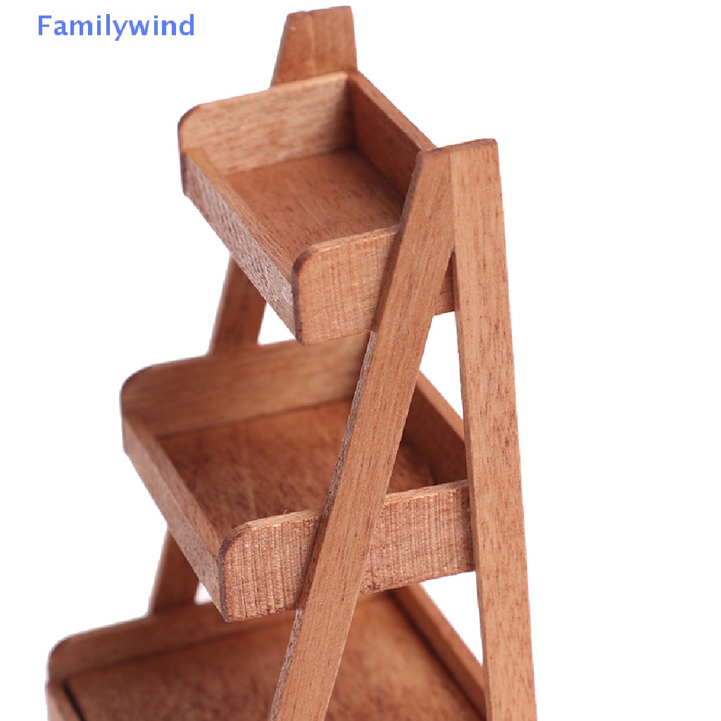 Kệ Gỗ Đứng Mini Đựng Hoa Trang Trí Nhà Búp Bê Tỉ Lệ 1: 12