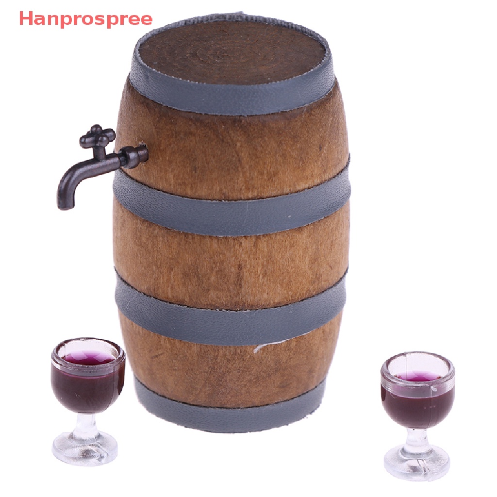 Mô Hình Thùng Rượu mini Tỉ Lệ 1: 12 Trang Trí Nhà Búp Bê