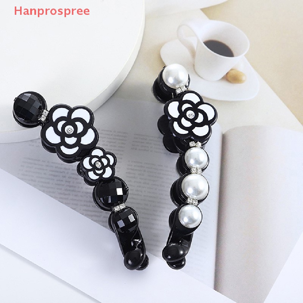 1 Kẹp Tóc Đính Hoa Trà Và Ngọc Trai Giả Thanh Lịch Cho Nữ