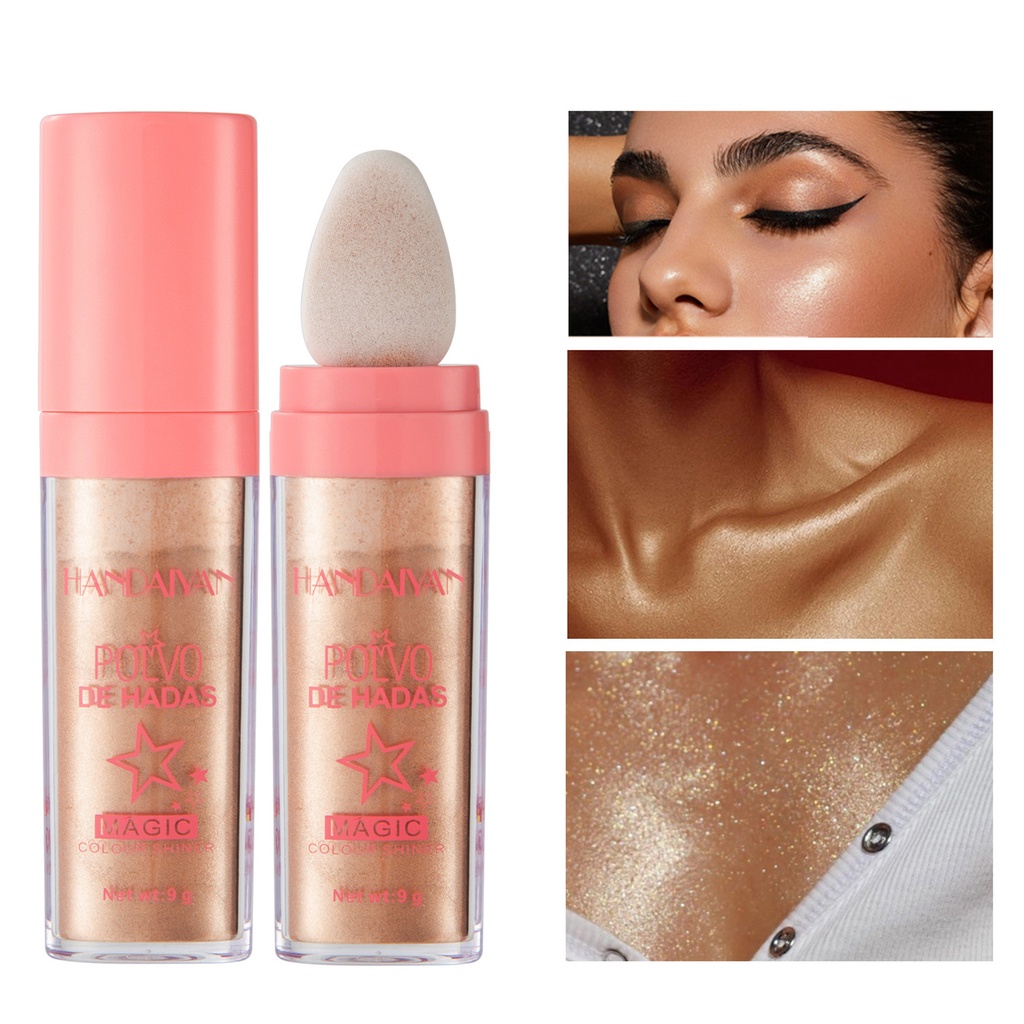 Phấn Bắt Sáng 9g Ánh Nhũ Lấp Lánh Không Thấm Nước Chống Bay Màu Làm Sáng Da