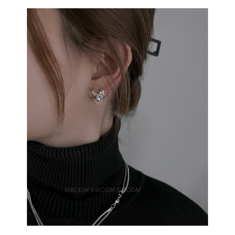 Khuyên Tai Hình Đầu Mèo Phong Cách Âu Mỹ Độc Đáo Thời Trang Mới