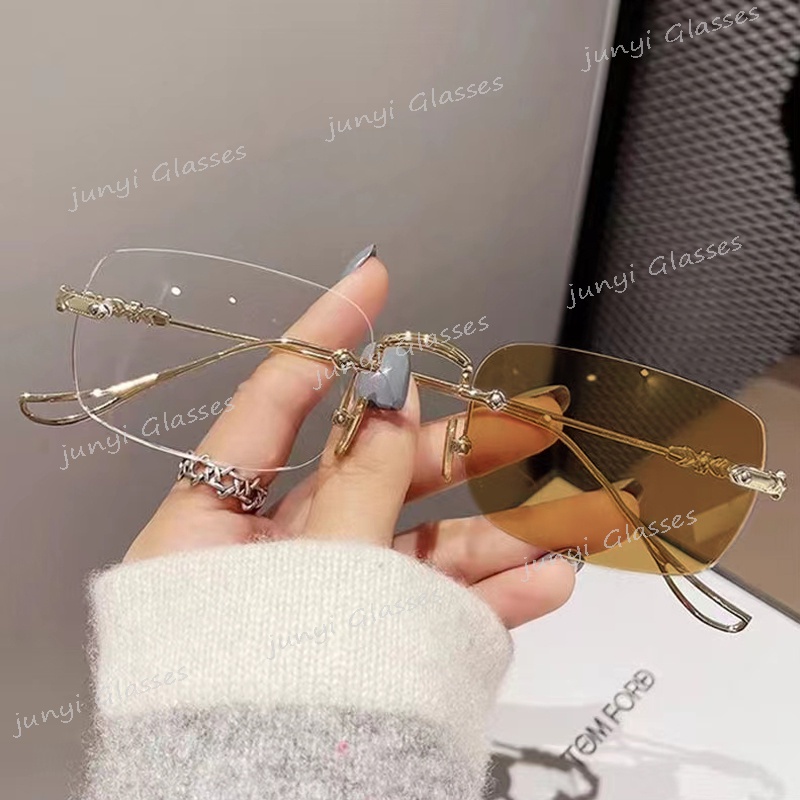 Kính Chống Tia UV Không Gọng 2 Trong 1 Dùng Để Bảo Vệ Mắt Khỏi Ánh Sáng Xanh