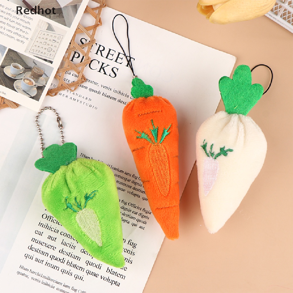 &lt; Redhot &gt; Móc Khóa Búp Bê Củ Cà Rốt Nhồi Bông Dễ Thương