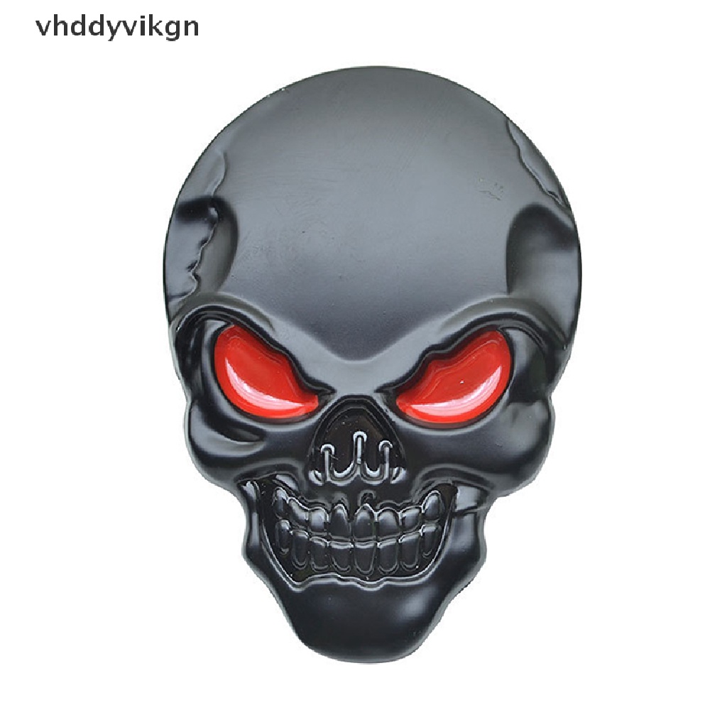 Sticker Kim Loại 3D Hình Đầu Lâu Trang Trí Xe Hơi