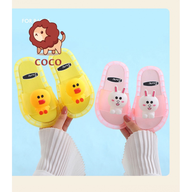 Dép Đi Trong Nhà / Ngoài Trời Họa Tiết Hoạt Hình Có Đèn Phát Sáng Dành Cho Bé