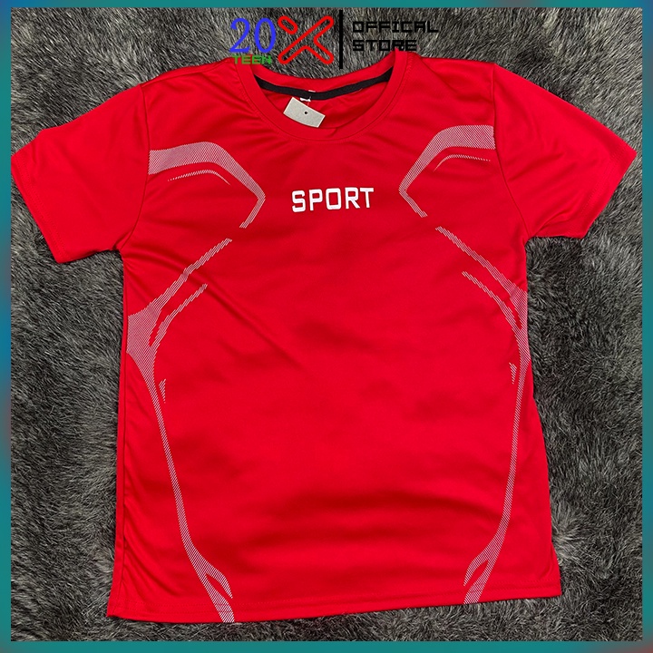 Áo thể thao nam SPORT cổ tròn ngắn tay đẹp vải thun lạnh cao cấp 20X96E