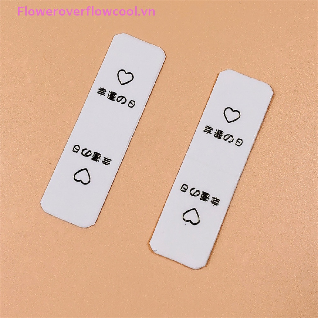 Set 100 Thẻ Giấy Kraft Màu Trắng Trưng Bày Dây Buộc Tóc