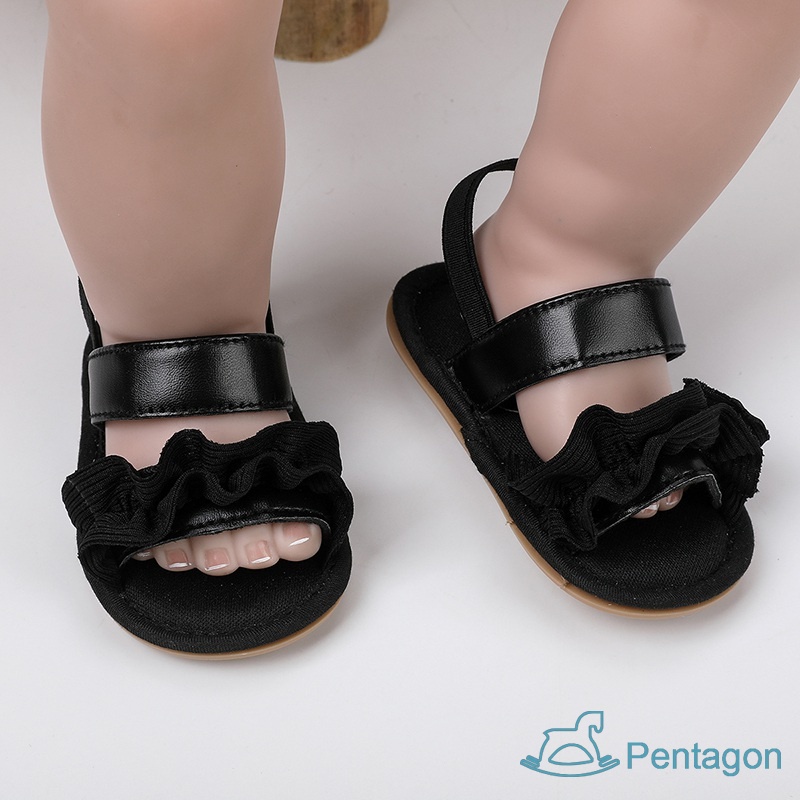 Xăng đan Đế Mềm Chống Trượt Đính Nơ Thời Trang Mùa Hè Cho Bé Gái