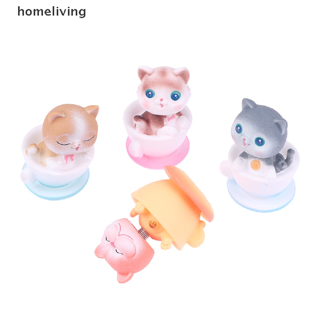 Mô Hình Đồ Chơi Chú Mèo Lắc Đầu Dễ Thương Trang Trí Cốc Trà