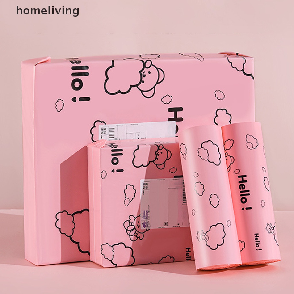 Bộ 10 Túi Đựng Đồ Chống Thấm Nước Tự Dính Họa Tiết Gấu Nhiều Màu Sắc Dễ Thương