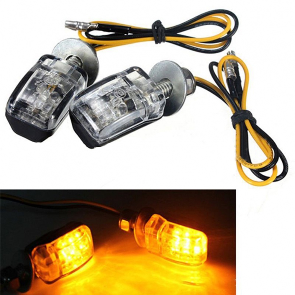 Đèn Xi Nhan Chuyên Dụng Cho Xe Mô Tô ​Đèn Chớp Nháy 6LED 12V Màu Đen Cho Xe Máy