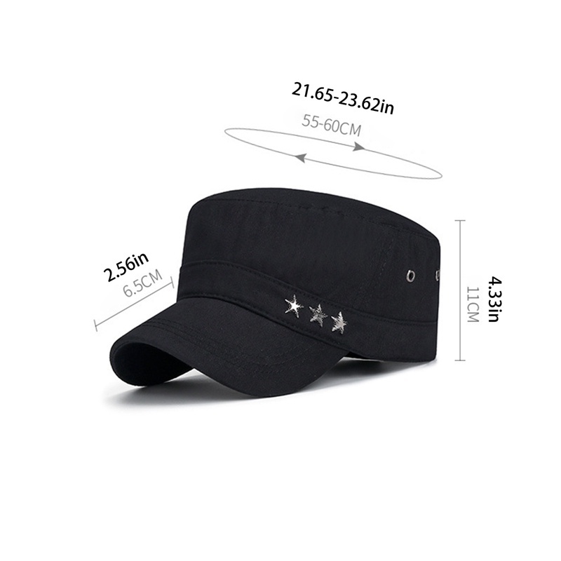 Mũ Lưỡi Trai Chất Liệu Cotton Phong Cách Quân Đội Cổ Điển Thời Trang Xuân Thu Cho Nam