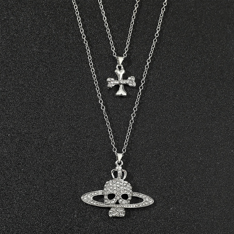 Vòng cổ Mặt Đầu Lâu Phong Cách Vintage Thời Trang Dành Cho Nam