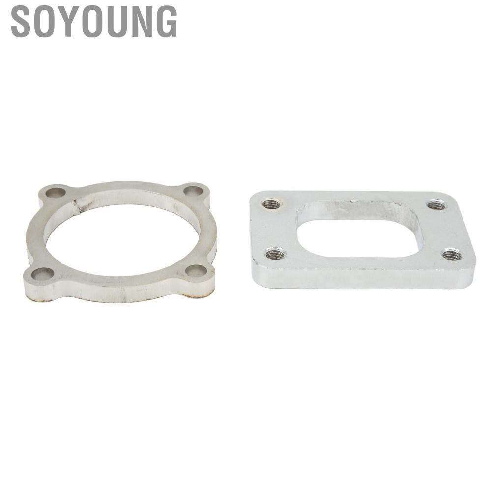 Soyoung Turbo Intake Flanges  High Hardness Strong Sealing Accuracy Downpipe Adapter Flange Temperature Resistant for Car
