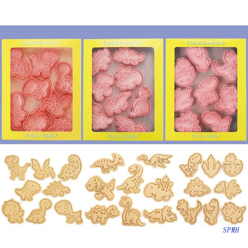 Set 24 Khuôn Nhấn Làm Bánh Quy Mini Hình Khủng Long