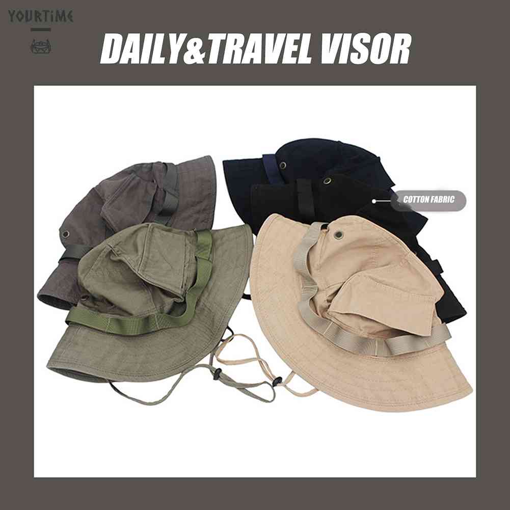 Nón Tai Bèo Chống Tia UV Bằng Vải Cotton Thoáng Khí Gấp Gọn Được Dành Cho Nam