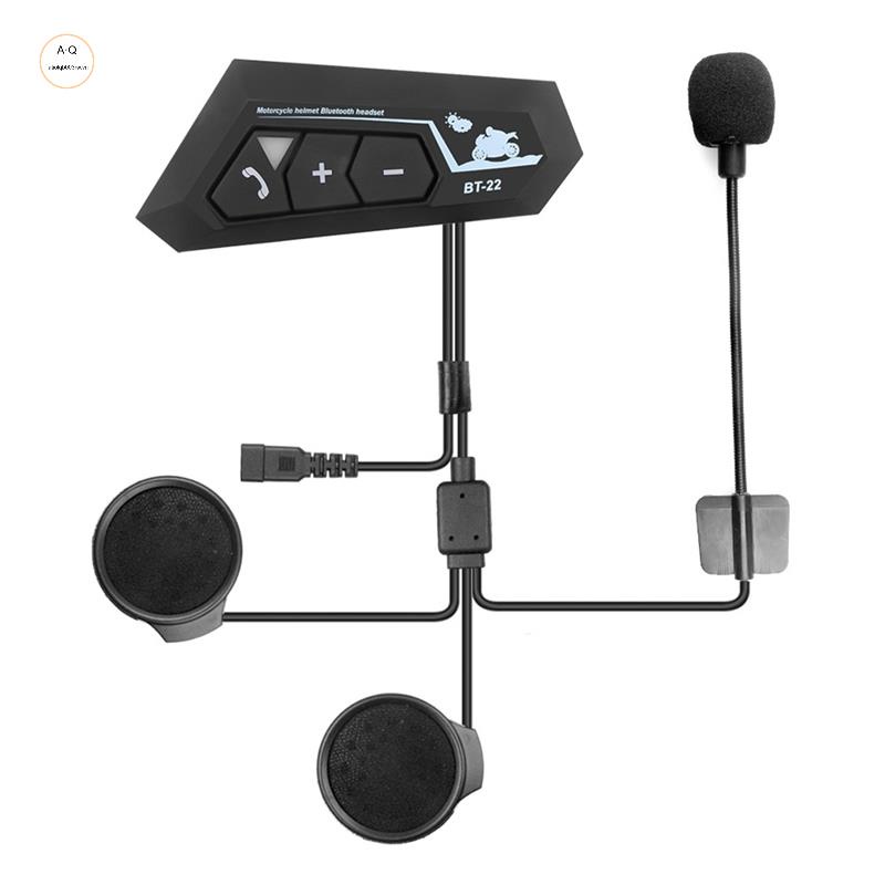 Bộ Tai Nghe Bluetooth 5.0 Không Dây Có Mic Dành Cho Mũ Bảo Hiểm Xe Mô Tô MP3
