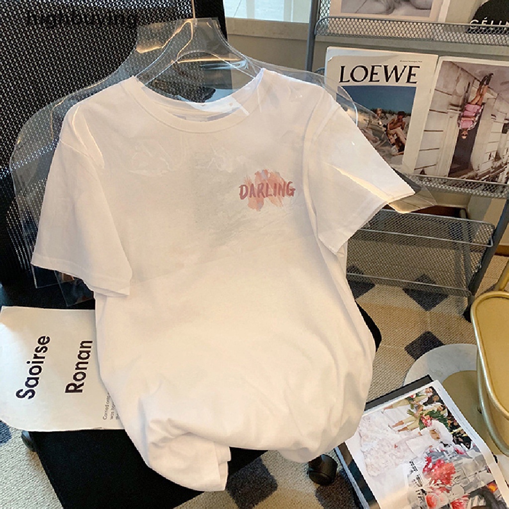 Áo Thun Tay Ngắn Cổ Tròn Dáng Rộng In Họa Tiết Thời Trang Mùa Hè Cho Nữ