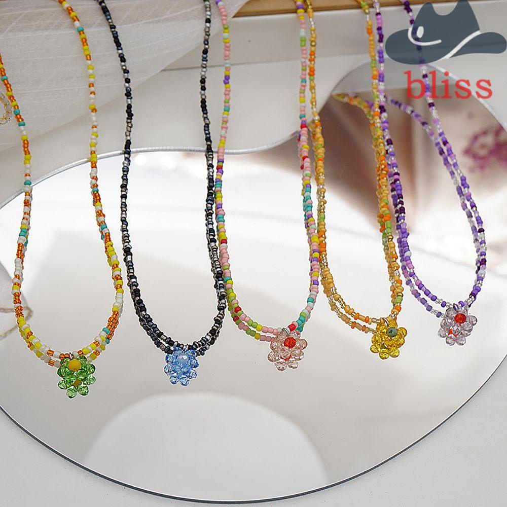 Vòng cổ Xỏ Hạt Màu Kẹo Ngọt Phong Cách Bohemian Hàn Quốc Dễ Thương Cho Nữ