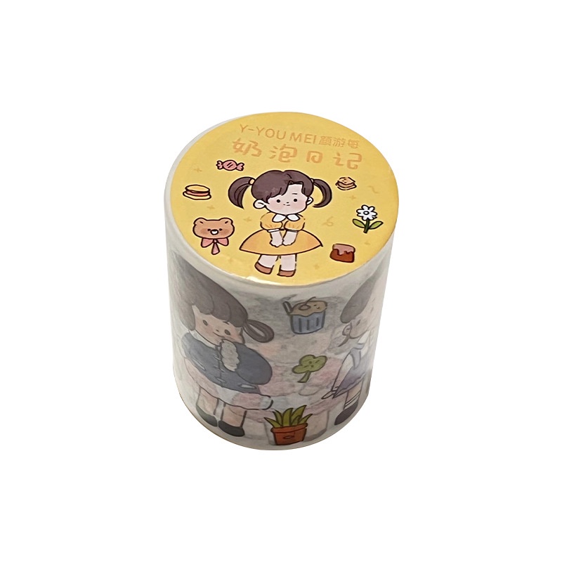 Cuộn Băng Keo Giấy Dán Trang Trí Sổ Tay Nhật Ký DIY