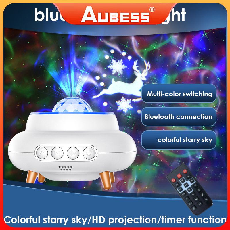Máy Chiếu Bầu Trời Bluetooth Nghe Nhạc Máy Chiếu Sao Thiên Hà Đèn Chiếu Sao Led Trang Trí Ngủ AUBESSSTORE