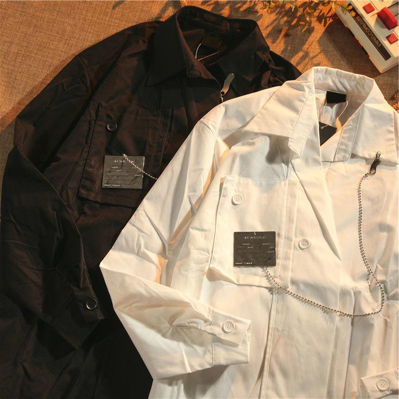 Áo Sơ Mi Dài Tay Dáng Rộng Thời Trang Mùa Xuân Thu Cao Cấp Dành Cho Nam