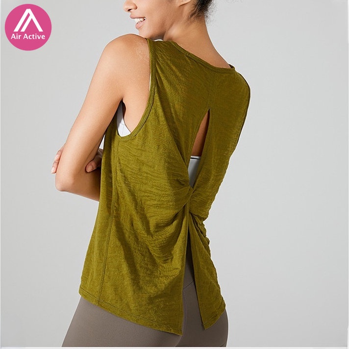 Áo Tank Top Thể Thao Sát Nách Thiết Kế Lưng Xoắn Độc Đáo