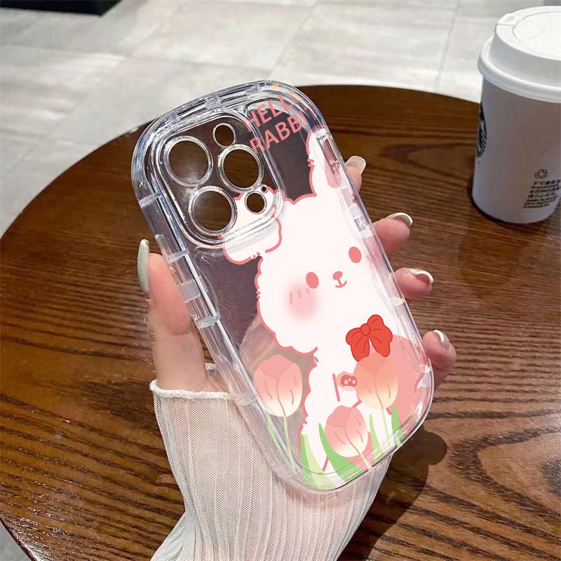 ✅Ốp Điện Thoại Mềm Trong Suốt Chống Sốc Hình Thỏ Dễ Thương Cho iPhone 11iPhone147 13 12 promaxsxr 8p