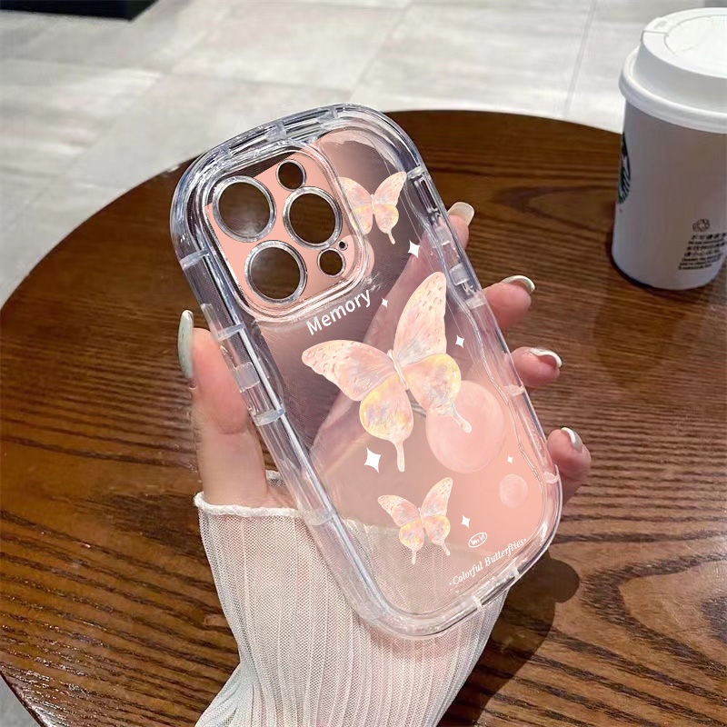 ✅Ốp Điện Thoại Mềm Trong Suốt Chống Sốc In Hình Bướm Màu Gradient Cho Iphone xr13 / Soft / 7promax8p / iPhone14 12xs11