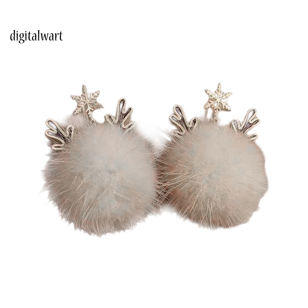 Kỹ Thuật Số| 1 Đôi Bông Tai Tua Rua Thiết Kế Hình Học Bằng Lông Chồn Cho Nữ