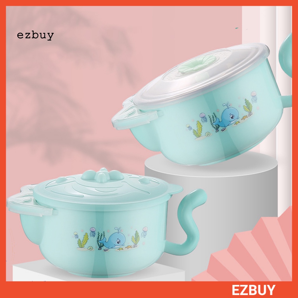 Bát Ăn Dặm Bằng Thép Không Gỉ Có Tay Cầm Tiện Dụng Cho Bé