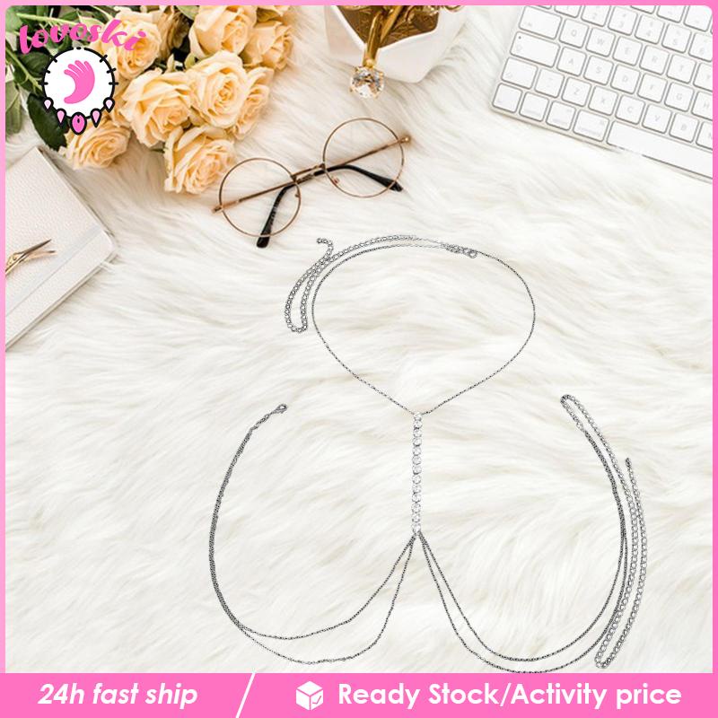 [Lovoski] Bikini Mắt Xích Đeo Thắt Lưng Sáng Bóng Có Thể Điều Chỉnh Cho Tiệc Tùng