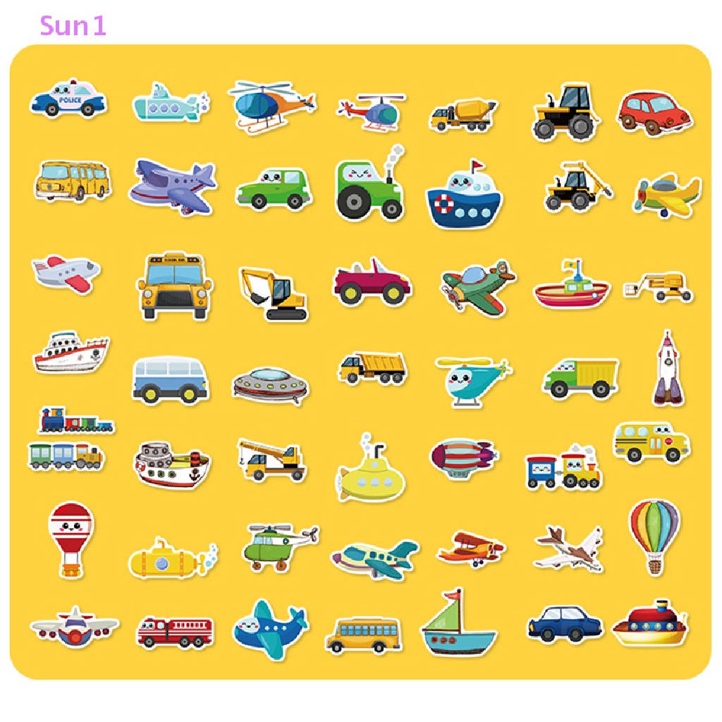 Bộ 50 Miếng Dán Họa Tiết Giao Thông Hoạt Hình Graffiti Trang Trí Ván Trượt / Máy Tính / Điện Thoại