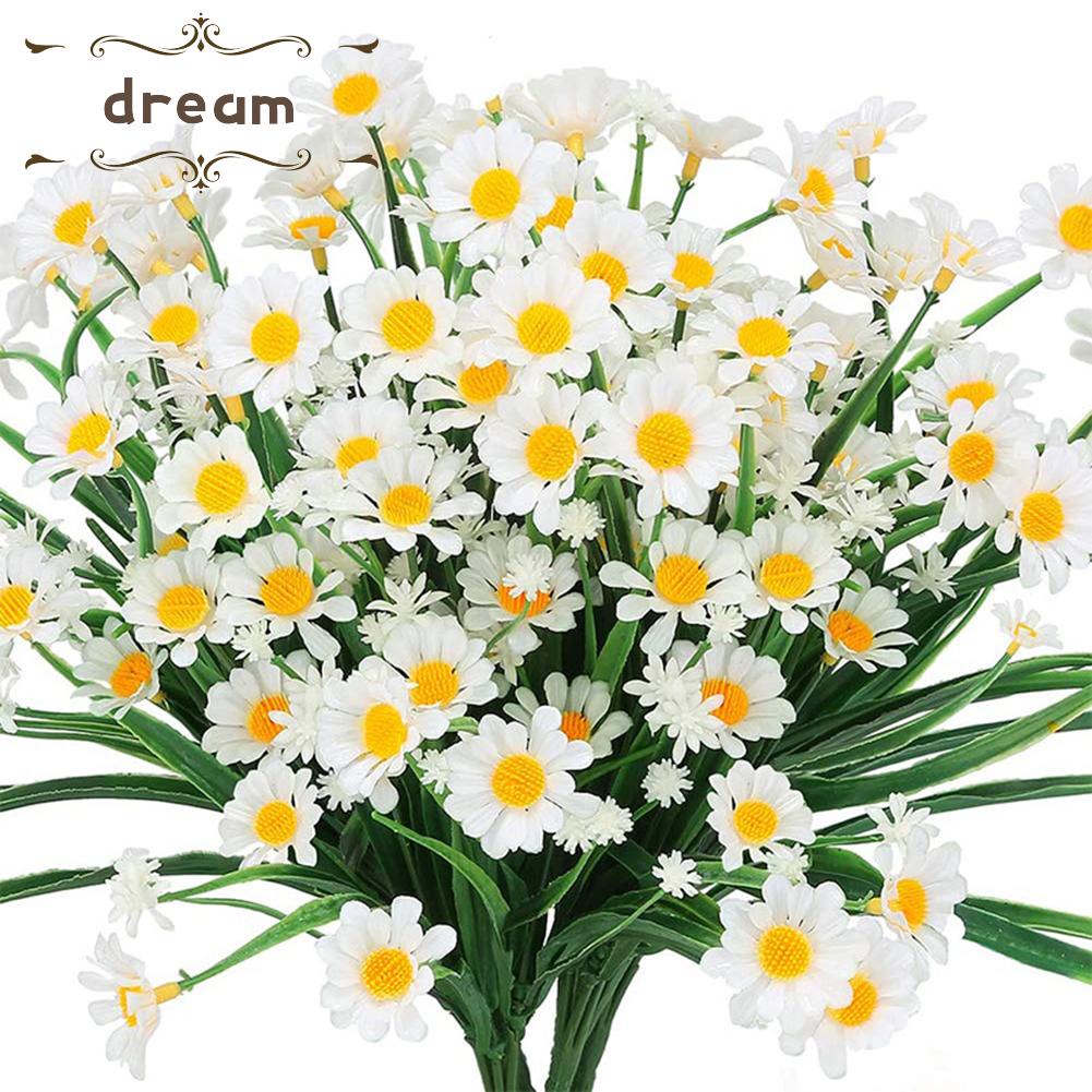 【DREAMLIFE】Decor Artificial Flowers Silk Cloth Wedding 32cm Daisies Environmentally