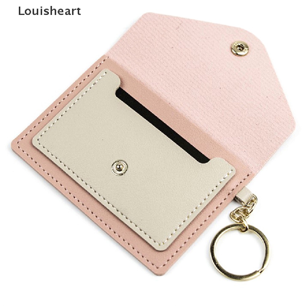Ví Da Louisheart Đựng Thẻ ID Và Tiền Xu Màu Hồng Dành Cho Nữ