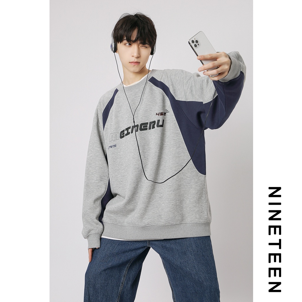 Áo Sweater Cổ Tròn Dáng Rộng Phong Cách Đường Phố Thời Trang Mùa Xuân 2023