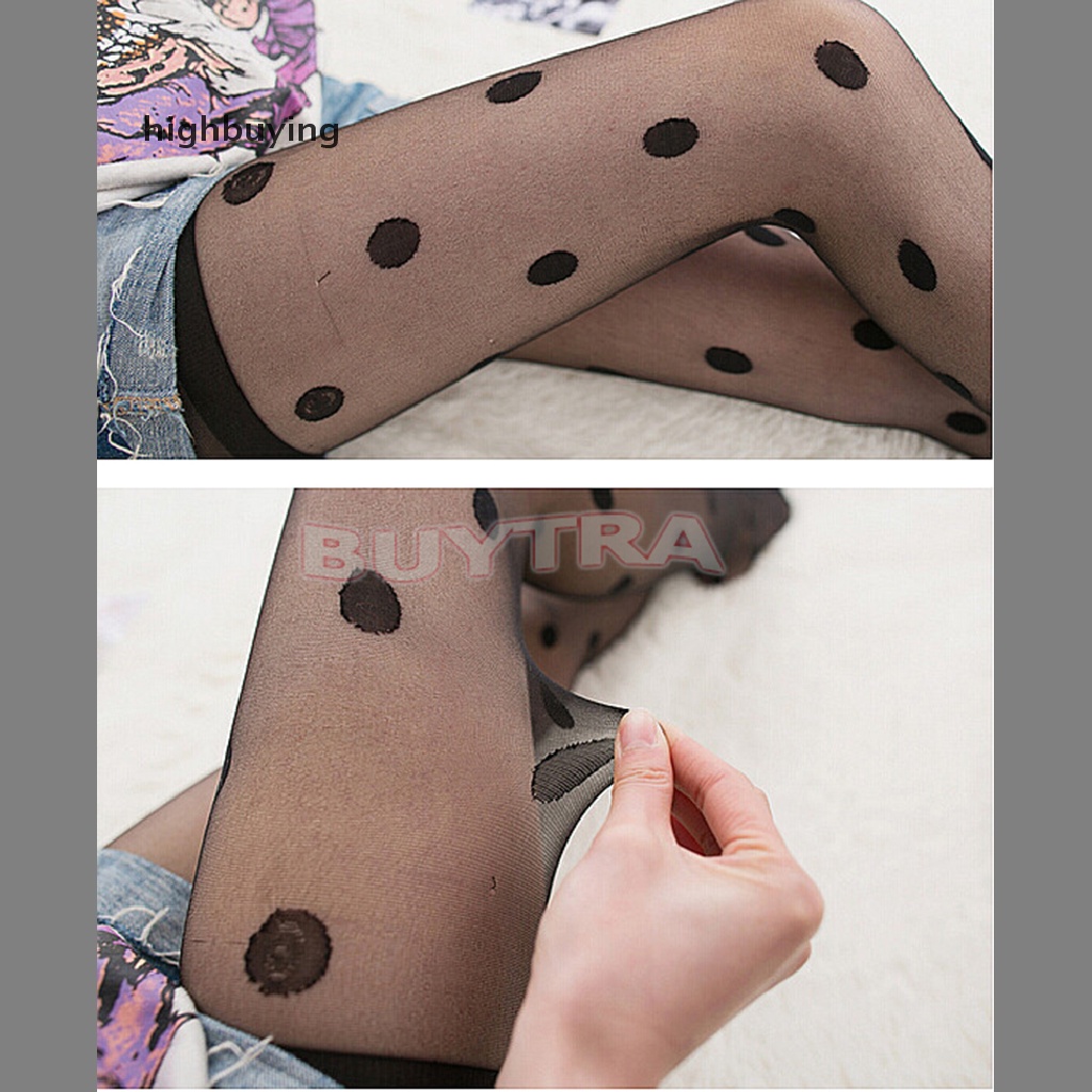 Hbvn Belle Quần Tất Lưới Mỏng Họa Tiết Chấm Bi Lớn Quyến Rũ Bán Chạy