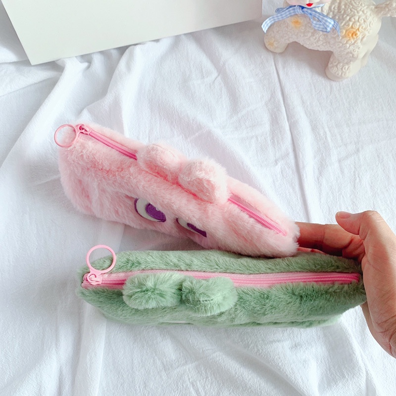 Túi Đựng Bút Hình Cá Sấu / Thỏ Nhồi Bông Cỡ Lớn Dễ Thương Cho Bạn Gái Ốp