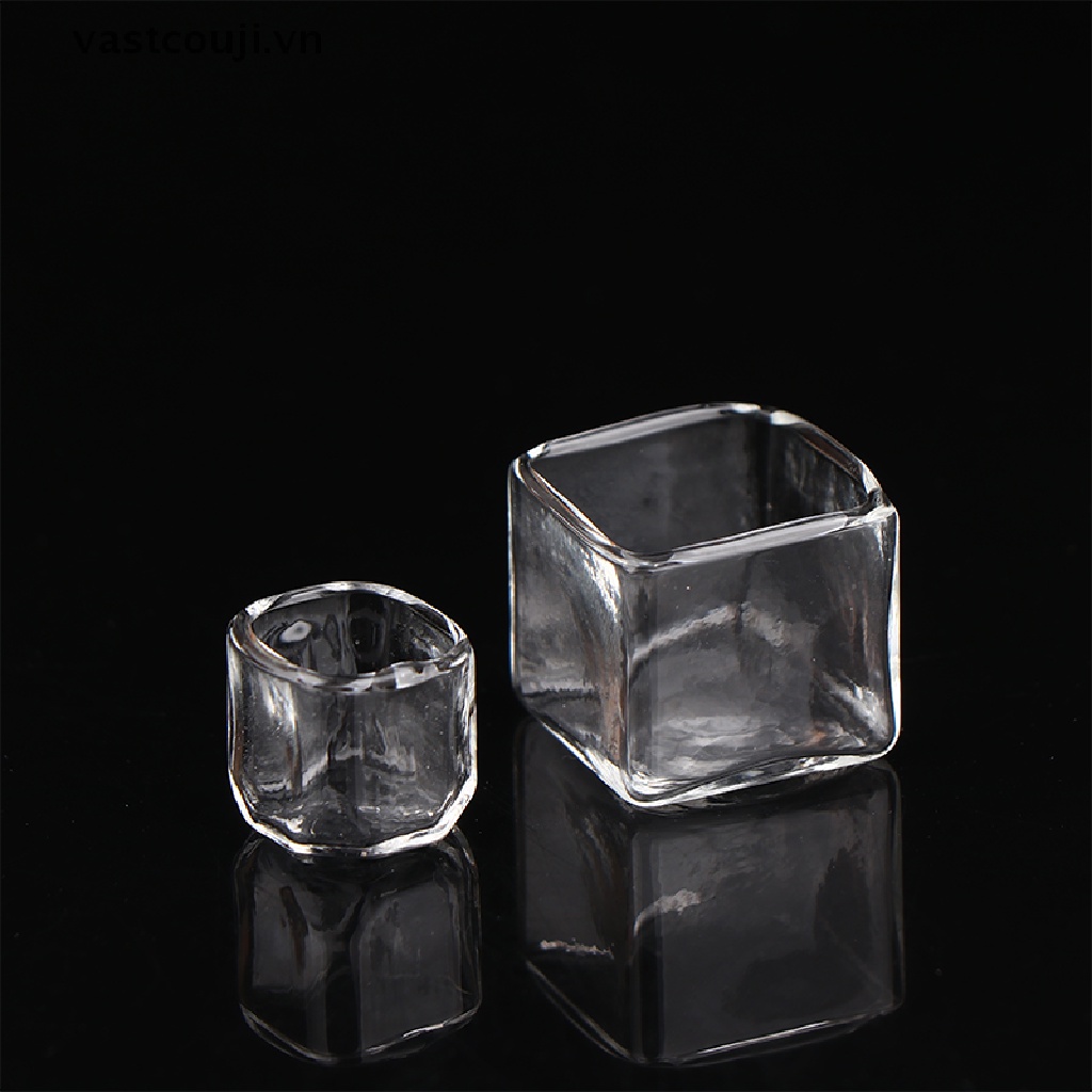 Mô Hình Nhà Búp Bê VASTJI Mini Mặt Kính Hình Vuông Bằng Thủy Tinh Sáng Tạo Dùng Trang Trí