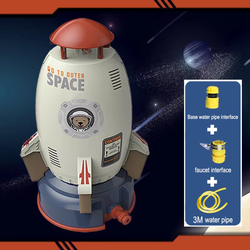 Máy bay phản lực nước Rocket Powered Launcher Space Party Trò chơi Sprinkler ngoài trời Quay bay Splash Chơi trẻ em mùa hè