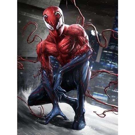 Bộ Tranh Đính Đá 5D Họa Tiết Người Nhện Marvel Độc Đáo Kích Thước 30 * 40 CM
