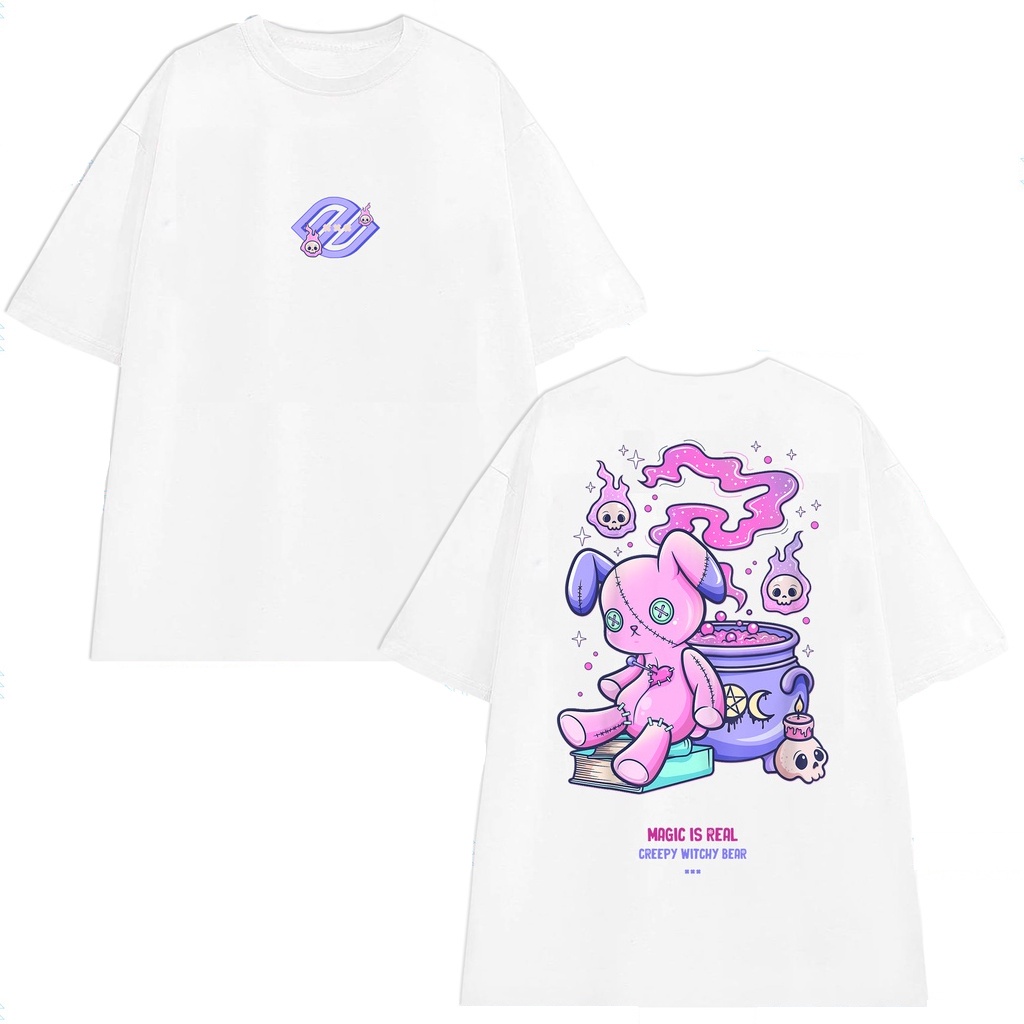 Áo thun Unisex Magic in Real hai màu trắng đen siêu đẹp