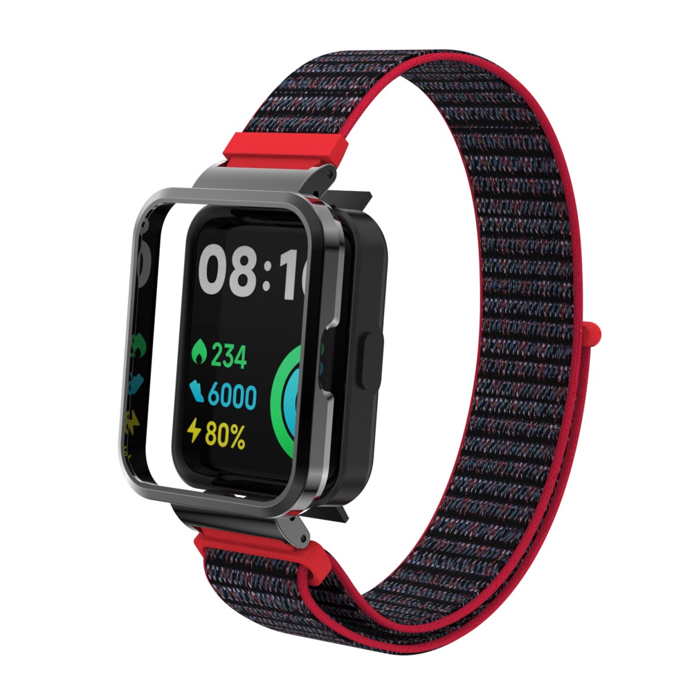Dây Đeo Nylon Khóa Dán Kim Loại Bảo Vệ Cho Đồng Hồ Thông Minh Redmi watch 2 lite