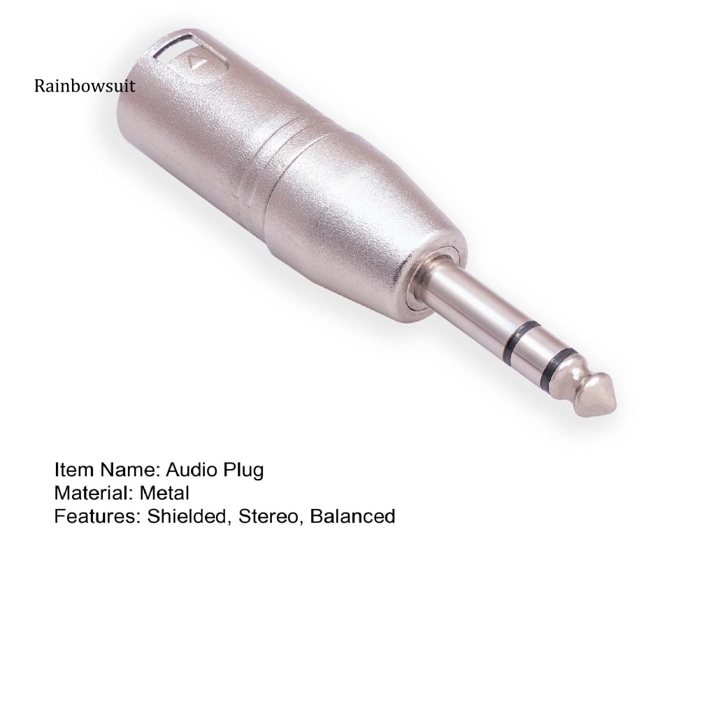 Đầu Nối Âm Thanh Chuyển Đổi Giắc Cắm 1 / 4 TRS 6.35mm XLR 3 Chấu Chuyên Dụng