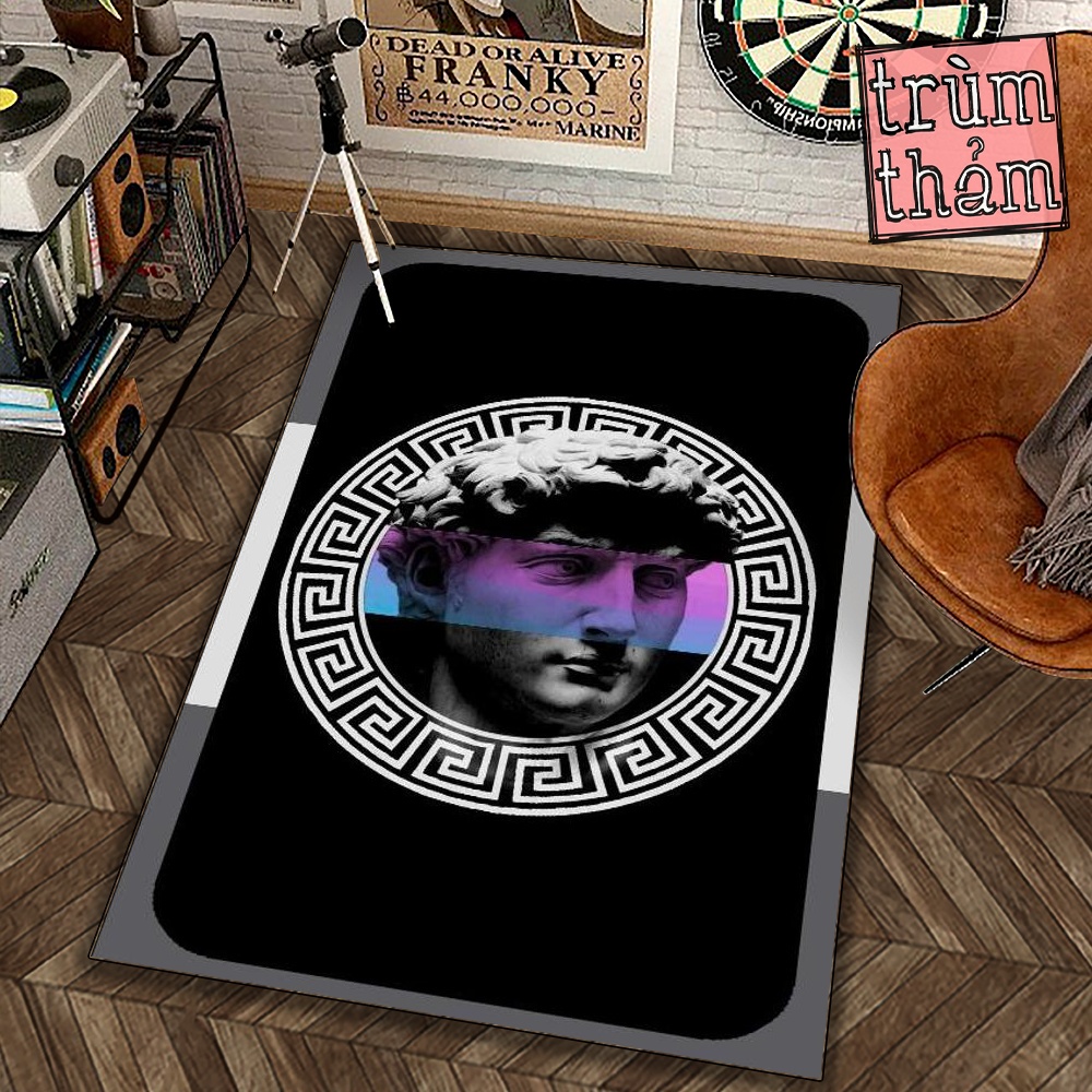 Thảm Trang Trí Tượng Hy Lạp Versace Aesthetic Cổ Điển Decor Phòng Ngủ Phòng Khách Văn Phòng